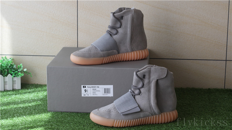 Adidas yeezy boost 750 grey gum glow in the dark